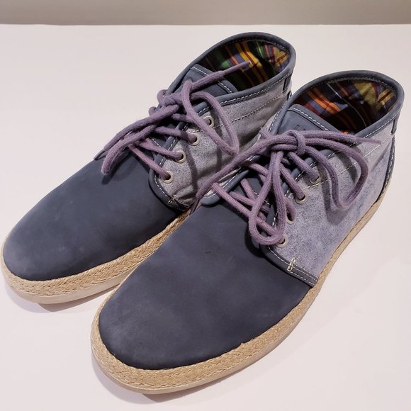 UGG Men's Suede & Canvas Summer Mid-Top - Blue - Picture 1 of 11